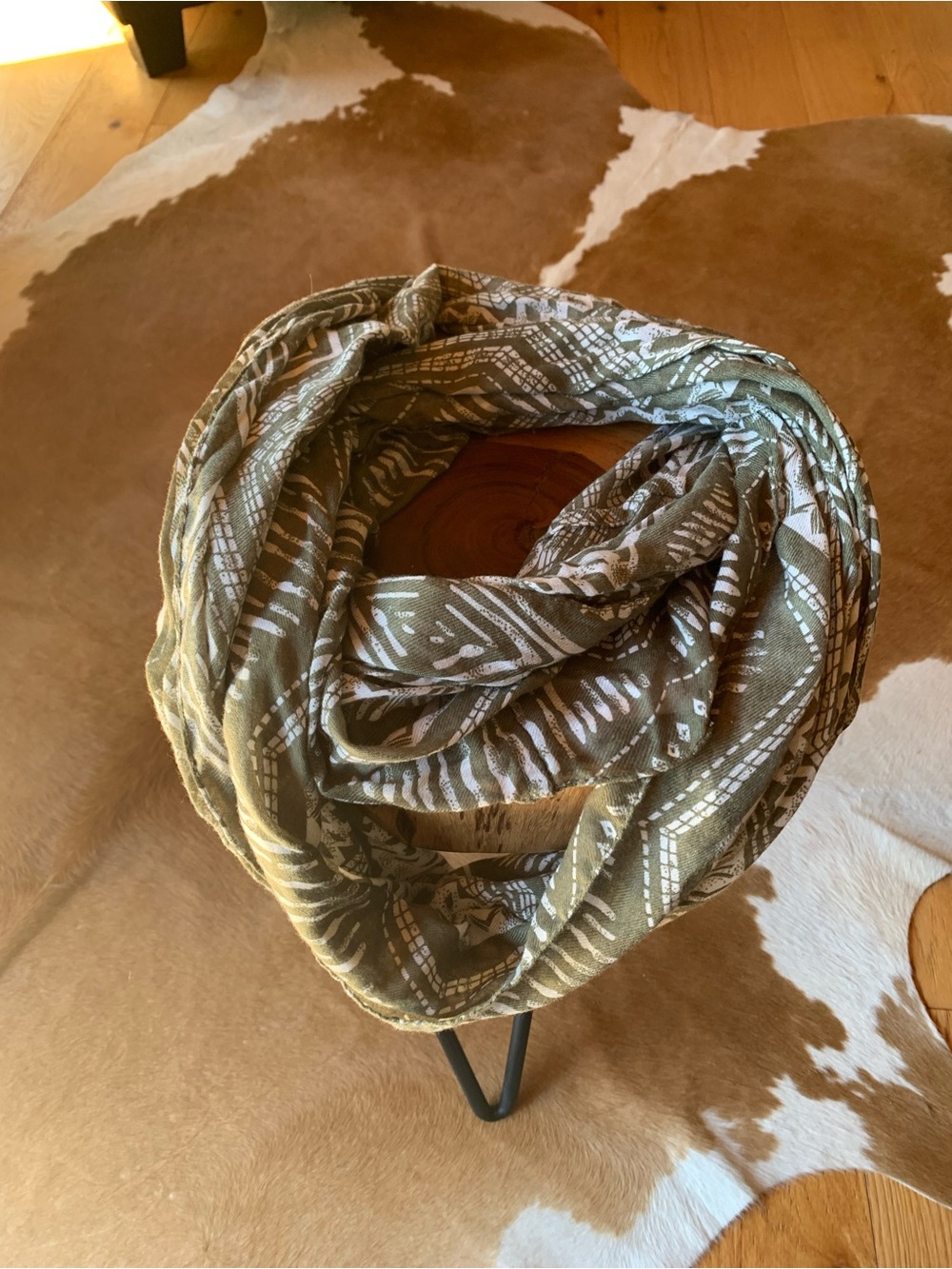 PICK ANY 3 ITEMS FOR $10 - Maurice’s Light Olive Patterned Infinity Scarf